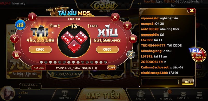 Tài Xỉu MD5
